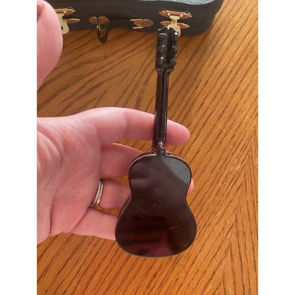 Guitar & Case & Stand Christmas Ornament Tree Nesting Decor Doll Miniature 7" - Picture 7 of 14